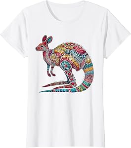 Australian Aboriginal Kangaroo Funny Animal Lover Australia T-Shirt