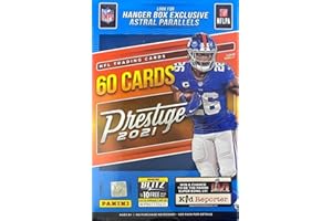 PANINI PRESTIGE 2021 Prestige NFL Football Hanger Box 60 Cards. Exclusive Astral Parallel Cards