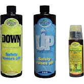 Microbe Life Hydroponics pH Control Kit with pH Up and Down for Stability, 16 oz Bottles, 4 oz Sample of Premium Liquid Nutrients