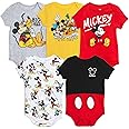 Disney Mickey Mouse Lion King Winnie the Pooh Pixar Toy Story Finding Nemo Baby 5 Pack Bodysuits Newborn to Infant