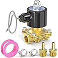 TAILONZ PNEUMATIC 1/2 Inch NPT DC12V Brass Electric Solenoid Valve 2W160-15 Normally Closed Water, Air, Diesel