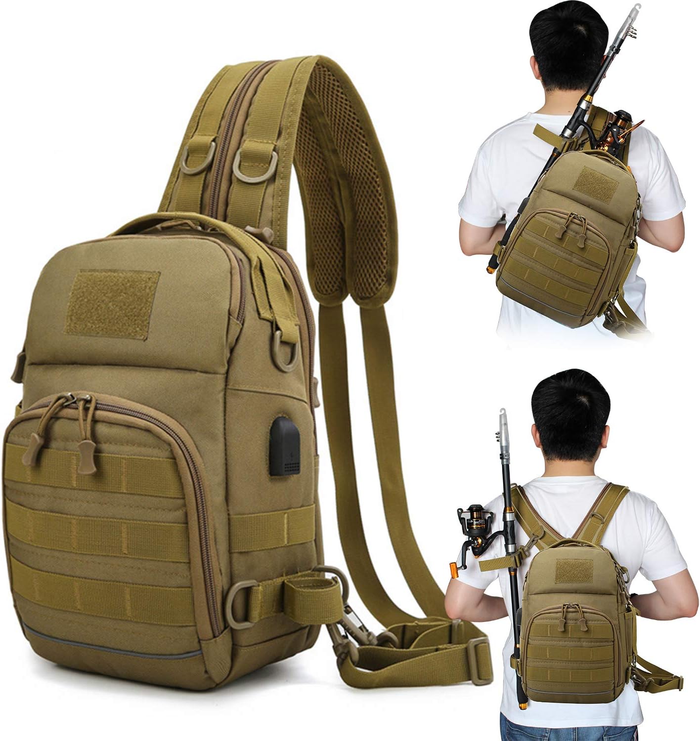 backpack fishing rod holder