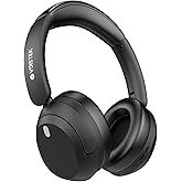 Hybrid Active Noise Cancelling Headphones, Wireless Bluetooth Over Ear Headphones with 50mm Drivers, Deep Bass, HiFi Stereo, 60H Playtime, Lightweight Foldable for Commute, Travel, Home, Music Lovers
