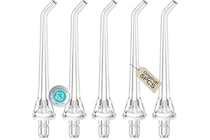COSLUS Original Water Flosser Replacement Tips: Replacement Heads Compatible with COSLUS, Aquasonic, Nicwell, Oralfree, WELLFINE, Hangsun, Tovendor Water Dental Pick, Flosser Accessory, 5 Classic Tips