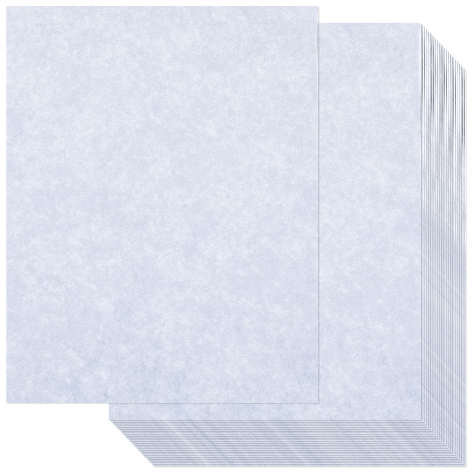 Photo 1 of Epakh 150 Pcs Old Age Parchment Paper 8.5 x 11 Inch Standard Letter Vintage Colored Old Parchment Semblance Double Side Printing Paper (Blue)
