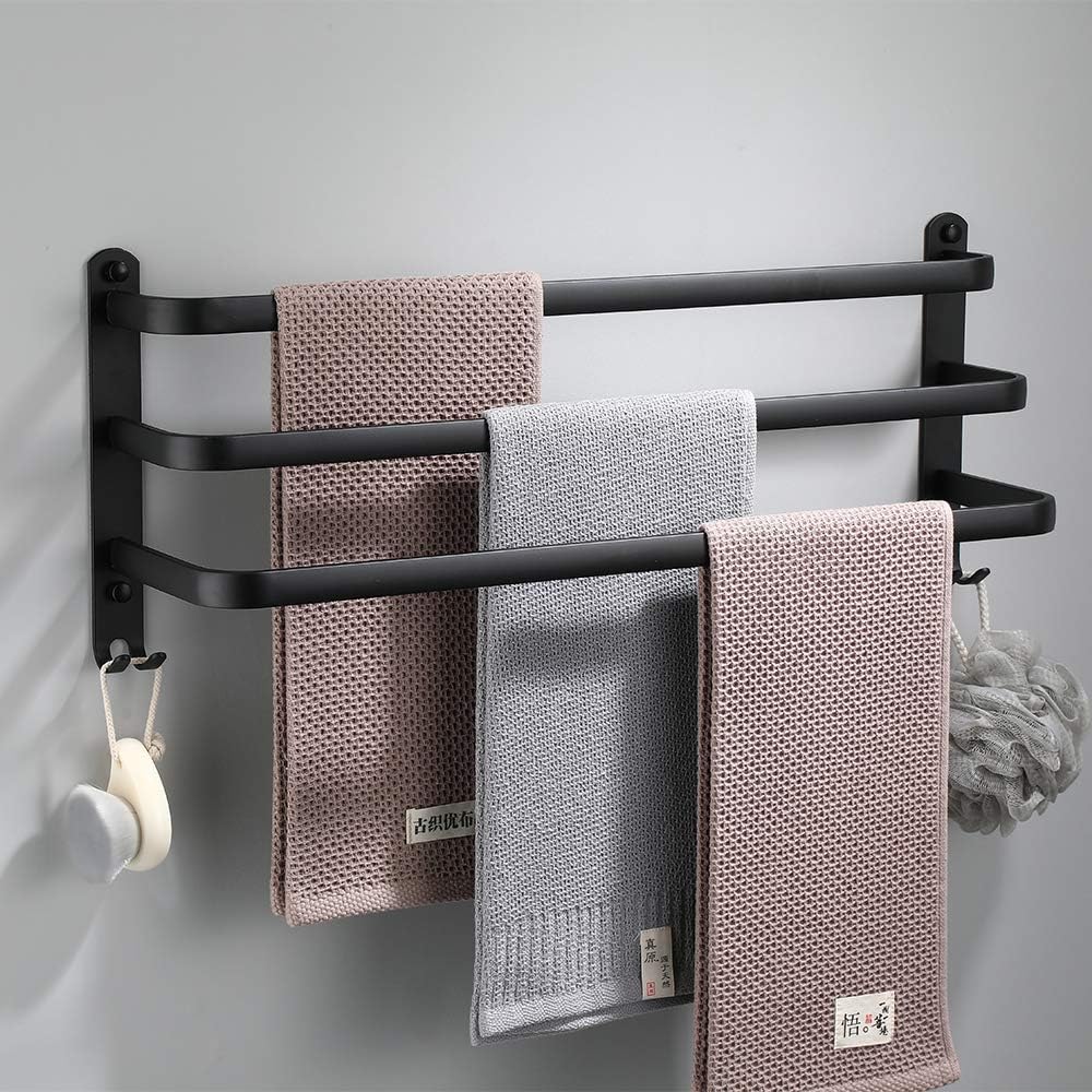 known Bathroom wallmounted towel rack, matte black towel rail, towel