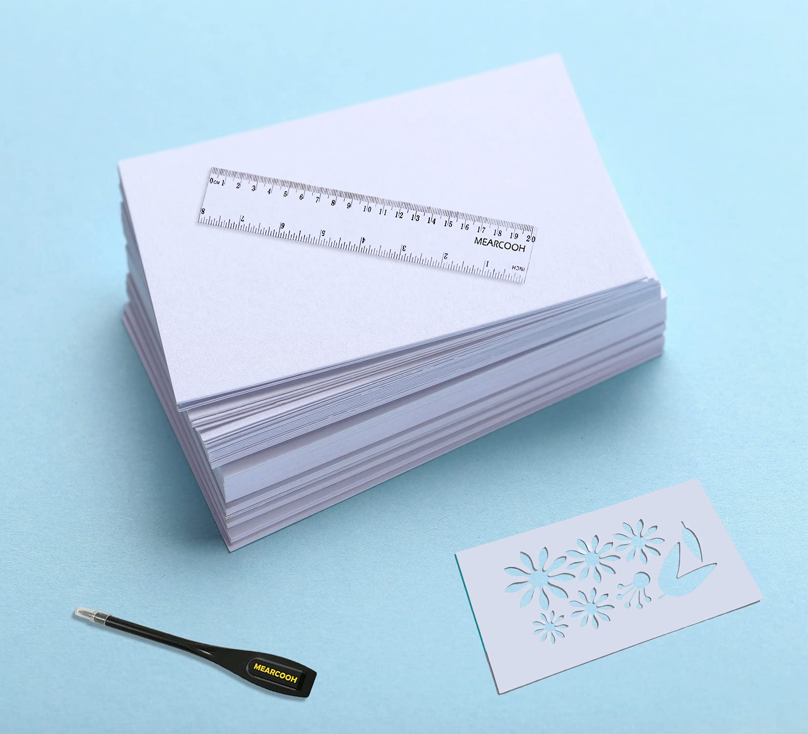 MEARCOOH White Foam Sheets Crafts, 30 Pack, 9 x 12 Inch, 2mm Thick. Premium Eva Foam Papers Set, for Card Making, Crafting,DIY Project,Stamp,Classroom, Scrapbooking