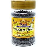 Rani Black Mustard Seeds Whole Spice (Rai Sarson) 3.5oz (100g) PET Jar, All Natural ~ Gluten Friendly Ingredients | NON-GMO |