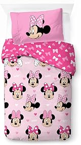 Jay Franco Disney Minnie Mouse Hearts & Love Duvet Cover Set 100% Cotton