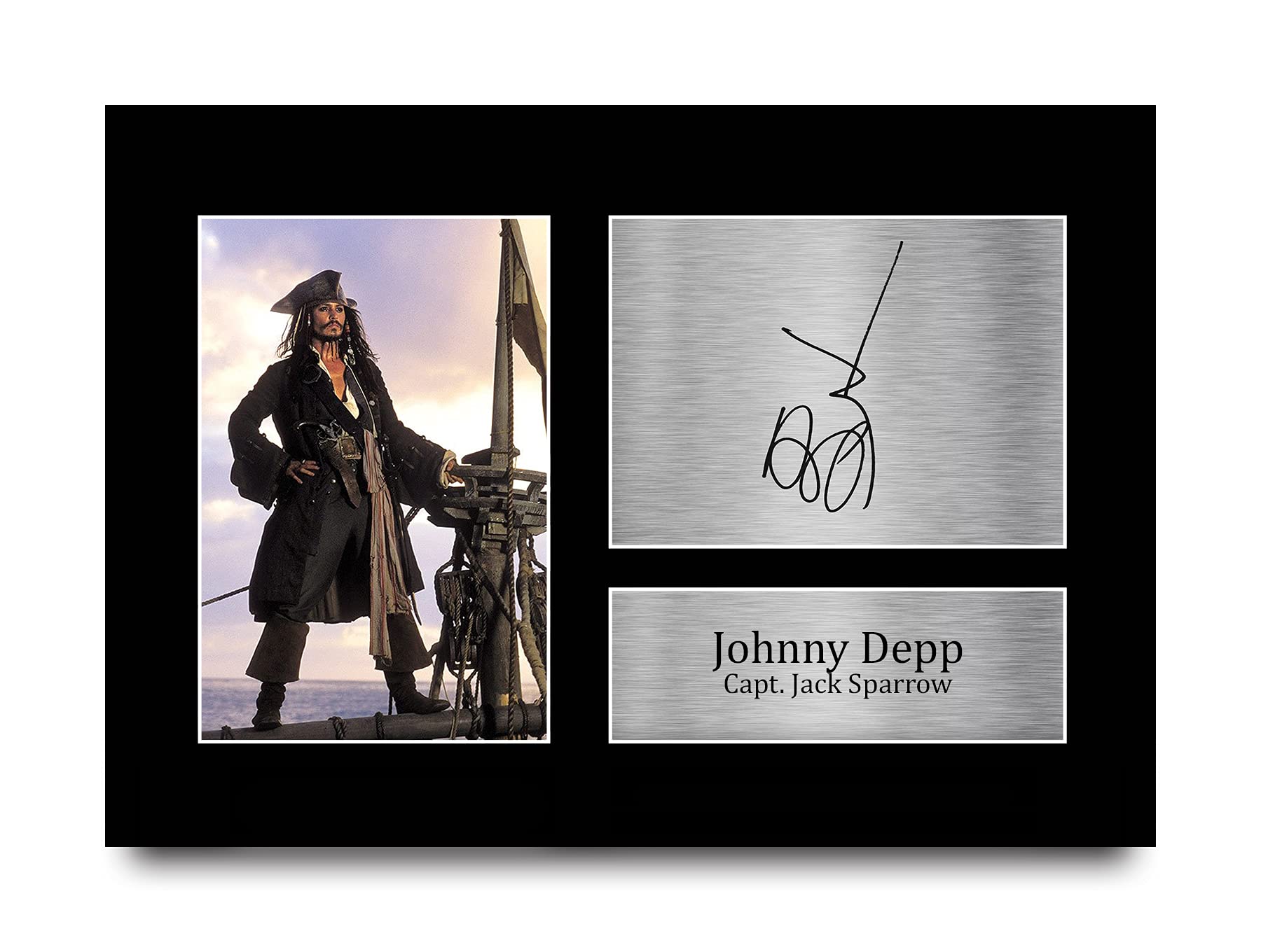 HWC Trading Johnny Depp Gift Signed A4 Printed Autograph Pirates of the Caribbean Gifts Print Photo Picture Display — image 1