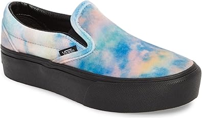 womens tie dye vans slip on