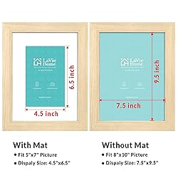LaVie Home 8x10 Picture Frame Beige Oak Wood Poster