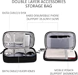 GVSAVY Double Layer Accessory Bag Black Oxford Cloth Digital Storage Mini view 3