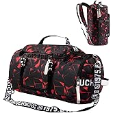 40L Gym Sport Bag Backpack Duffle Bag Weekender Bag Water-resistant Travel Sling Bag Casual Daypack for Men and Women