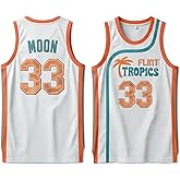 UNLC Flint Tropics Jackie Moon #33 Semi Pro 90s Hip Hop Clothes for Party Men Basketball Jersey Green White S-5XL