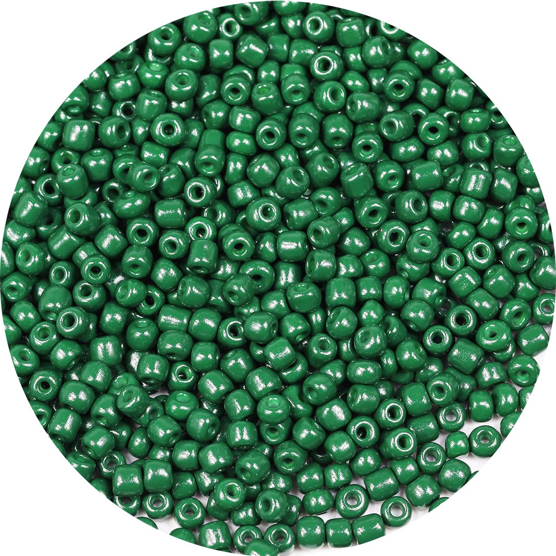 Bala&Fillic Blackish Green Color 4mm Seed Beads About 1200pcs/100Grams in Bag, 6/0 Glass Craft Beads for Making Bracelet and Necklace (Blackish Green)