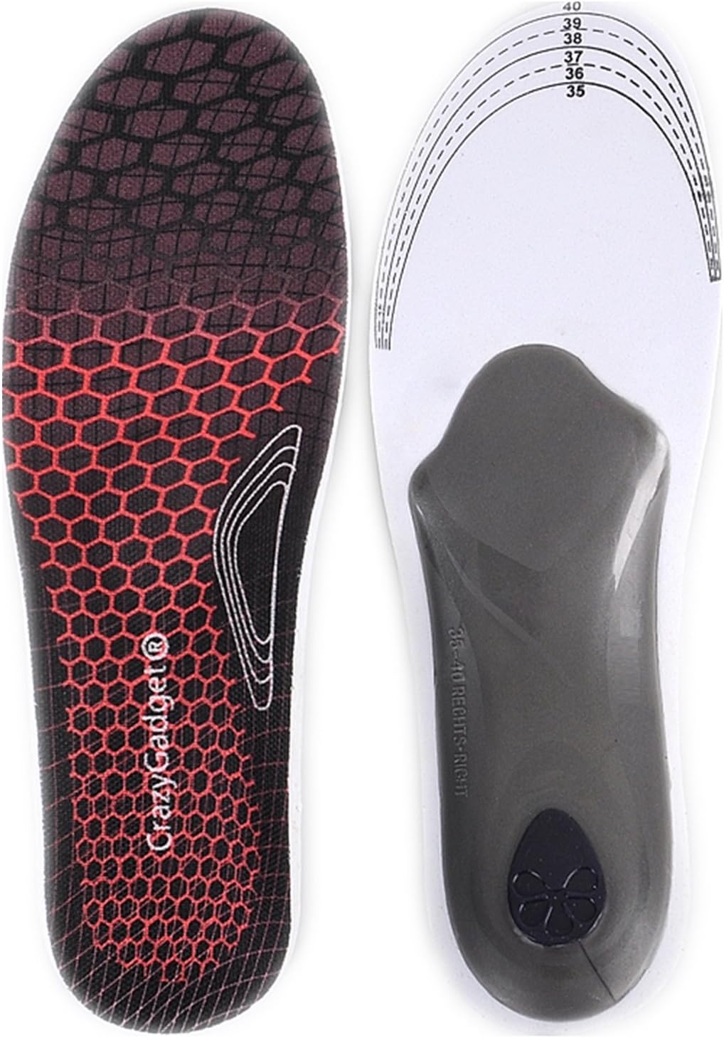 Crazygadget Premium 3d Orthotic High Arch Support Comfort Foot