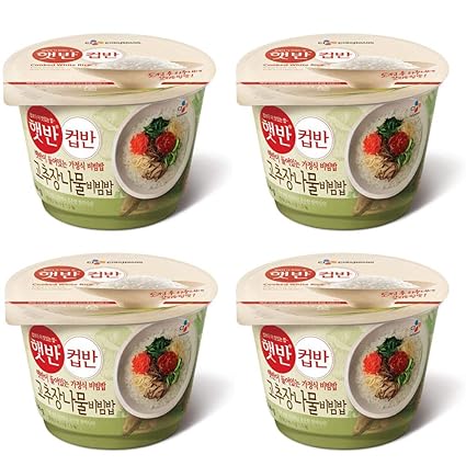 CJ Hetbahn Cupbahn] Arroz blanco coreano cocido con varios ...