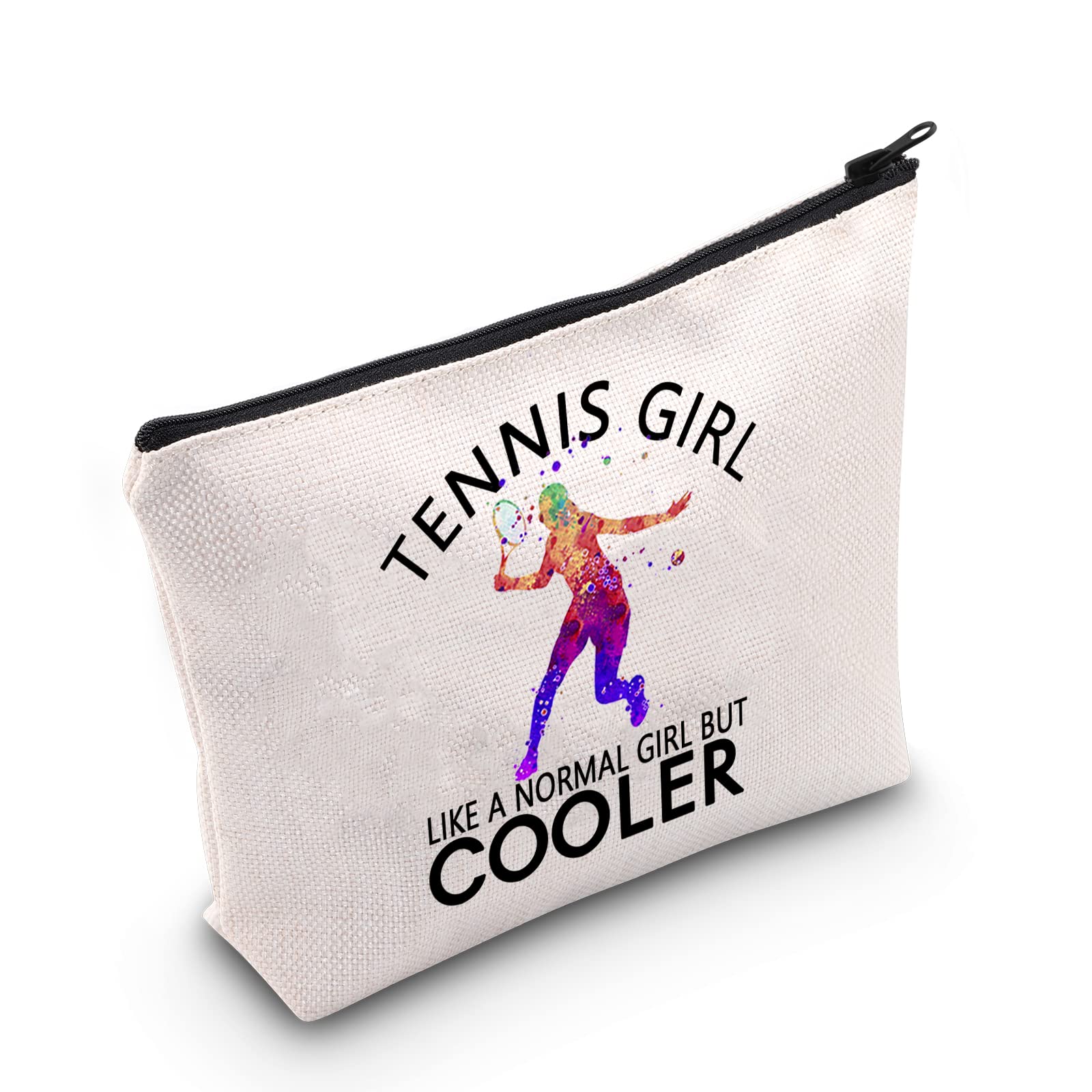 Tennis Gift Sports Zipper Pouch Tennis Girls Gift Tennis Girl Like A Normal Girl But Cooler Cosmetic Bag Gift For Tennis Player (U.Tennis Girl)