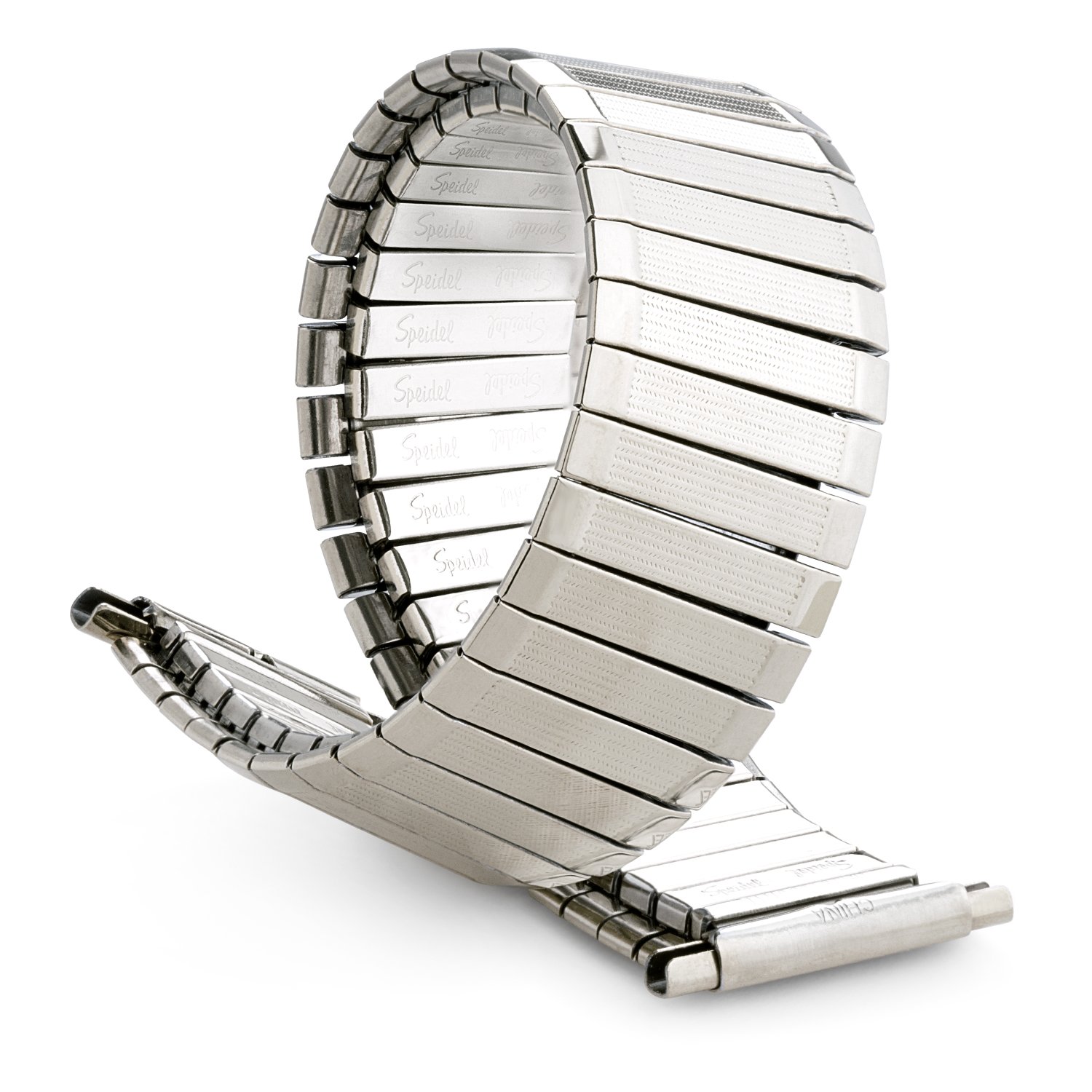 Speidel Men’s Stainless Steel Comfortable Stretch Watch Band, Silver