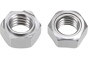 uxcell Hex Weld Nuts,1/2-13 Carbon Steel with 3 Projections Machine Screw Gray 10pcs