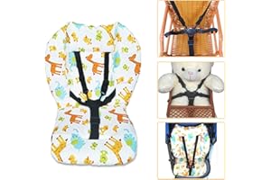 TUCIYKE Baby High Chair Seat Cushion Liner Pad Cover Mat and 5 Point Harness Straps, 1 Set