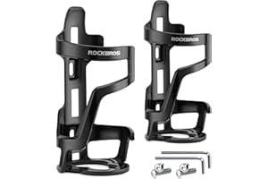 ROCKBROS Bike Water Bottle Holder Lightweight Bottle Cage Slide Entry Bicycle Cup Holder Adjustable Drink Holder Rack for MTB