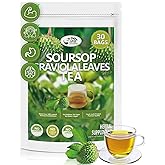 Soursop Leaves Tea Bags, 30 Teabags - Premium Soursop Graviola Leaves - Hojas De Guanabana Tea - Non-GMO - Caffeine-free - Improve Digestion, Support Healthy Skin & Sleep