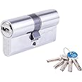 Tesa Assa Abloy T65D3535N, Security Cylinder, T60 DS, Double Clutch, Long Lave, Wrench, Nickel, 35 x 35 mm