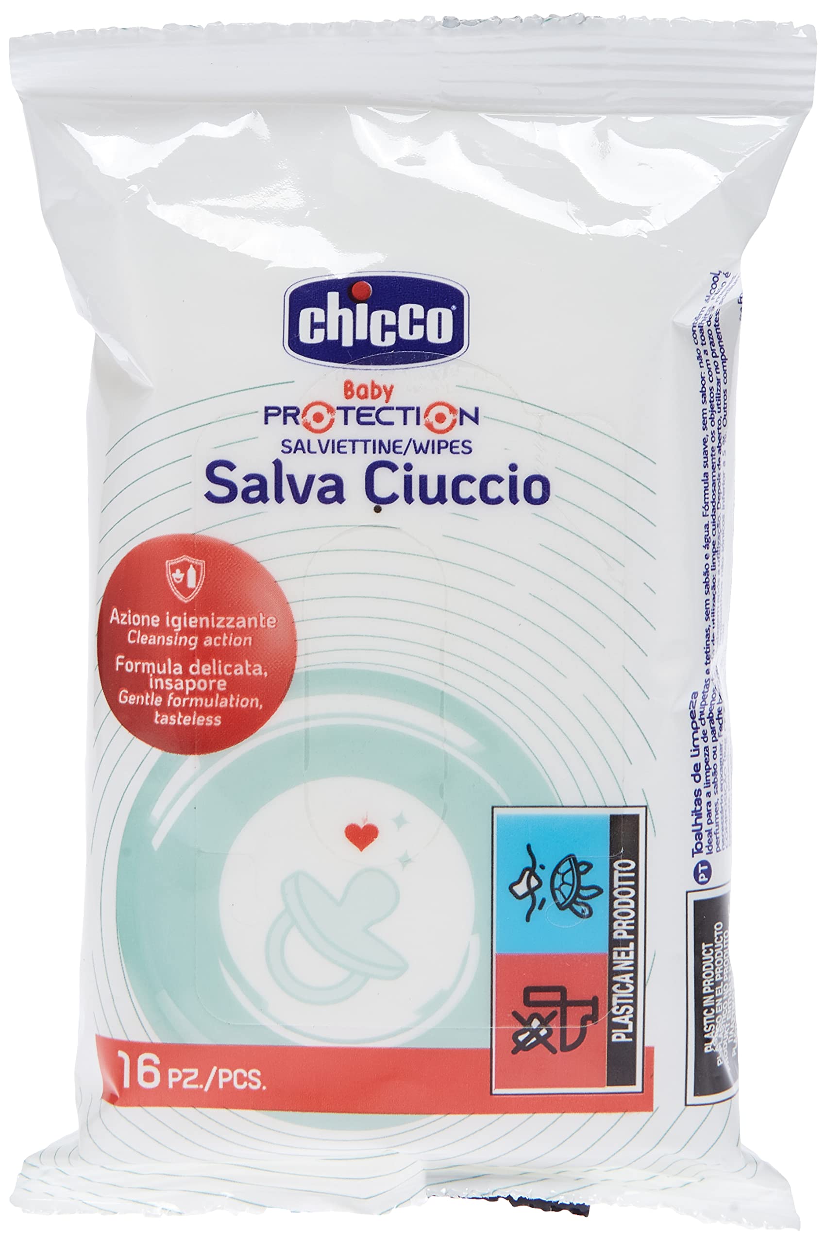 Chicco 00007921000000 Cleaning Cloths, 16 Pieces, White