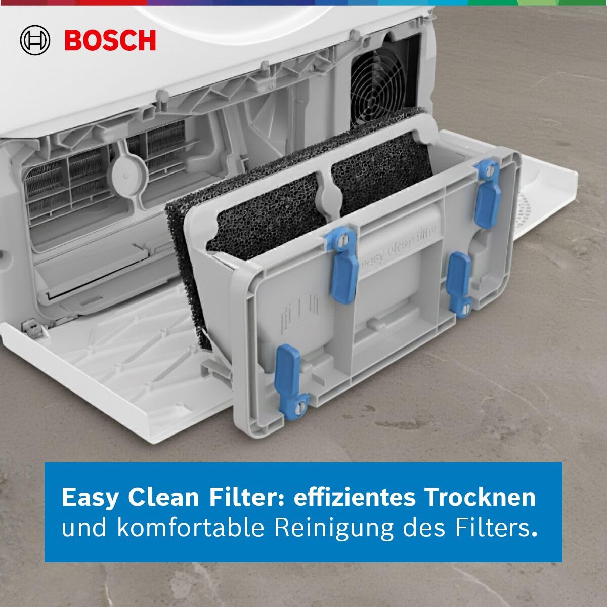 Bosch WTH83VV4, Serie 4, Wärmepumpentrockner, 8 kg, AutoDry, Quick-40-Trocknen, Nachlegefunktion, Sensitive-Drying-System, Anti Vibration Design, 63 dB, LED-Display, Touch-Control, Zeitvorwahl 3