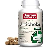 Jarrow Formulas Artichoke 500 mg - Standardized Artichoke Extract - 180 Servings (Veggie Caps) Support Liver Health & Digestion - Dietary Supplement - Non-GMO - Gluten Free - Vegan