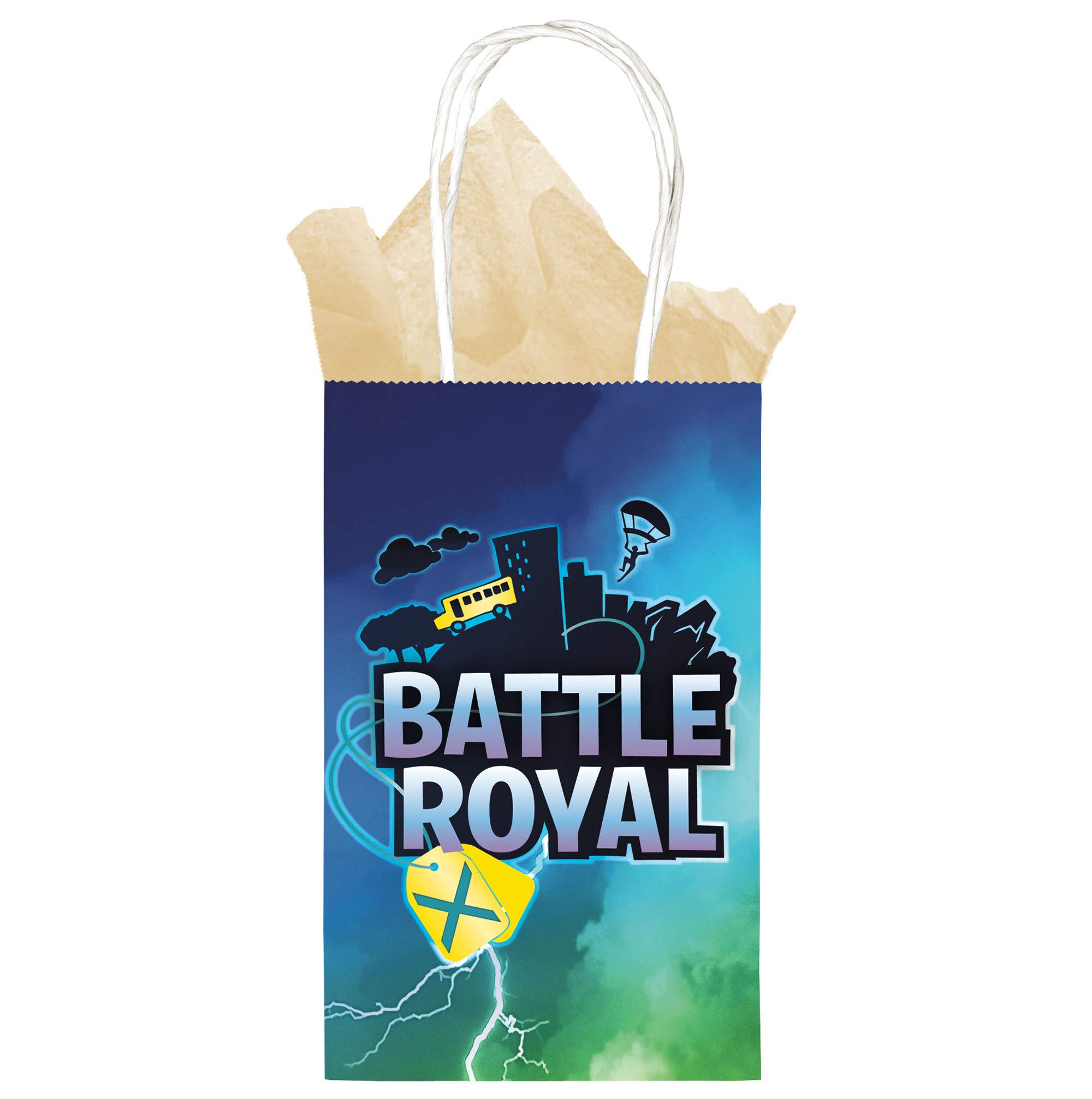 amscam 162412 Battle Royal Printed Kraft Bag I Blue I 8 Pcs