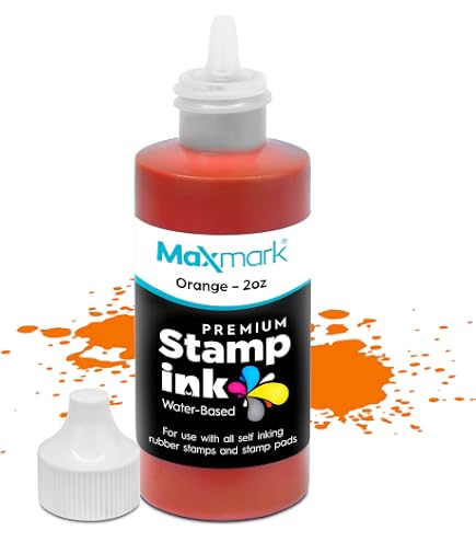 1 Oz Orange Trodat Rubber Stamp Refill Ink - Water-Based Ink For Self-Inking Stamps & Stamp Pads - View #2