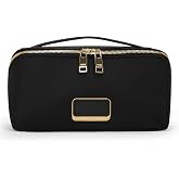 Tumi Womens Dallas Cosmetic | Lay-Flat Travel Makeup Organizer, Packable Travel Kit, Nylon, Multiple Pockets, Key Leash, Adjustable Strap, TUMI Tracer