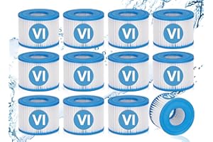 LVJUSEN Type VI Hot Tub Filter Replacement Compatible with Coleman SaluSpa 90352E/58323E/58323, Lay-Z-Spa Pool Pump-12 Pack
