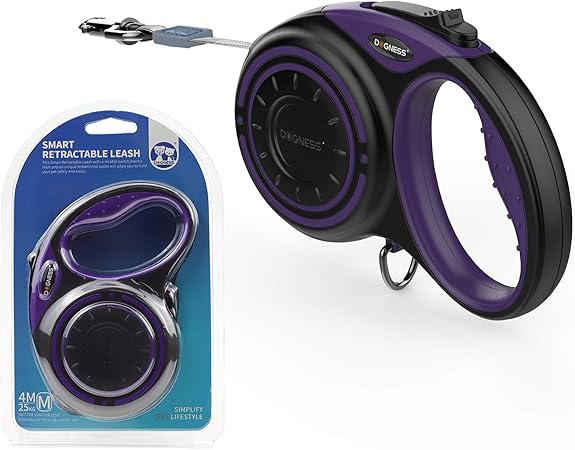 purple retractable leash