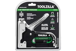 TOOLZILLA® Heavy Duty Staple Gun & Staple Selection Pack | Professional Set with Multiple Usage as Fabric Stapler, Cable Stapler, Staple Gun for Wood, Staple Gun for Teachers