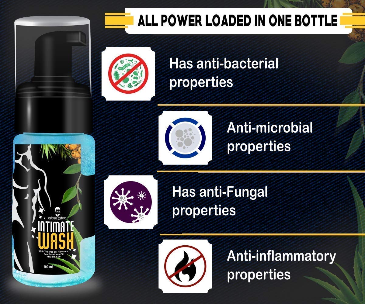 Intimate Wash for men with tea tree oil, aloe vera & sea buckthorn oil