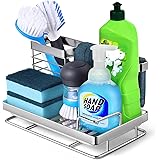 Homemaxs Sponge Holder for Sink【2021 NEWEST】, Sink Caddy Sponge Soap Brush Holder with Innovative Storage, 304 Stainless Stee