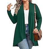 Anymiss Womens Plus Size Cardigan 2026 Lightweight Long Sleeve Jacket 1X-5X