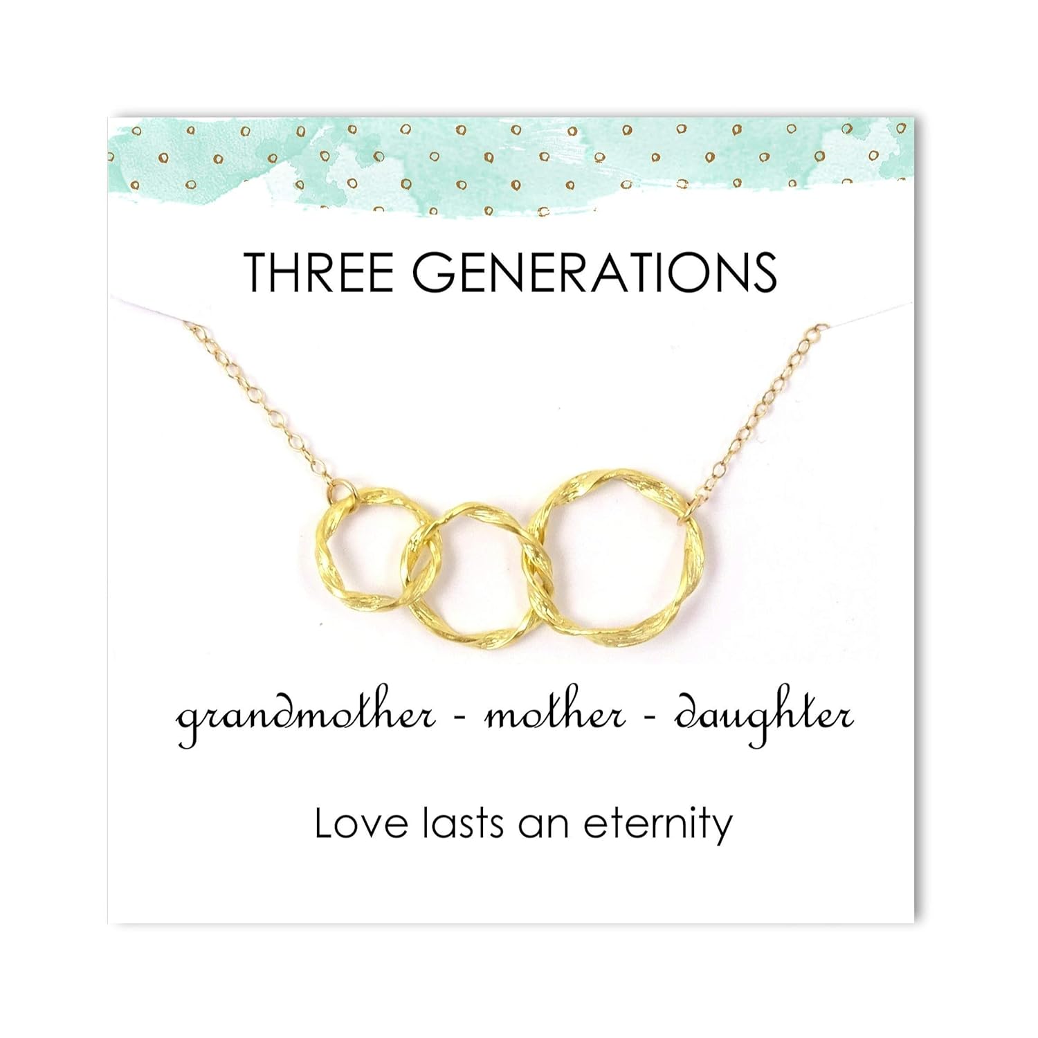 Family/Grandmother Mother Daughter Necklace // Three