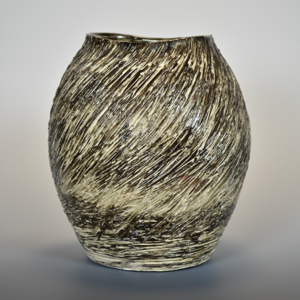 Stoneware handmade textured Pottery Vase wheel thrown