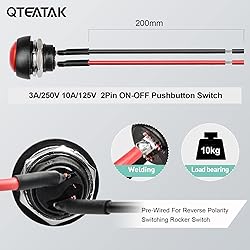 QTEATAK 1/2"(12mm) Pre-Wired Mounting Hole On/Off