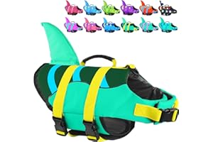 Fragralley Shark Fin Dog Life Jacket, High Buoyancy with Tear-Resistant Nylon & Polyurethane Foam for Swimming, Boating and Outdoor Water Sports