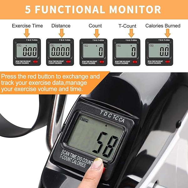 PEDAL EXERCISER UNDER DESK EXERCISE BIKE FOR LEG AND ARM CYCLING AND RECOVERY EXERCISE