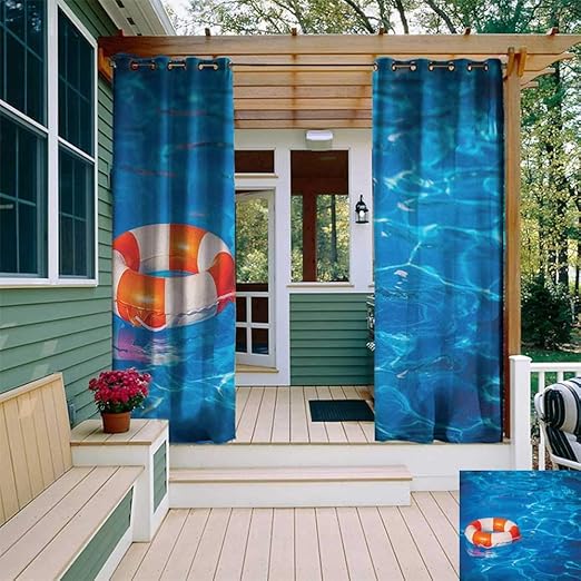 Amazon Com Buoy Porch Curtains Outdoor Waterproof Life Buoy In