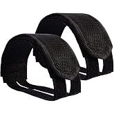 ✮✮CZ Store✮✮ - Bike Pedal Straps | Set of 2 | Heavy Duty Nylon Bicycle Footrest Strips - Adjustable Biking Accessory for Fixed Gear, Road BMX, MTB, Stationary Exercise Bike - Black
