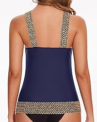 Aqua Eve Tankini Tops for Women Swimwear Top Only