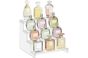 Lifewit 4 Tier Perfume Organizer, Clear Fragrance Shelf, Acrylic Display Stand for Cupcake, Desserts, Figurines, Makeup, Disp